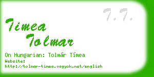 timea tolmar business card